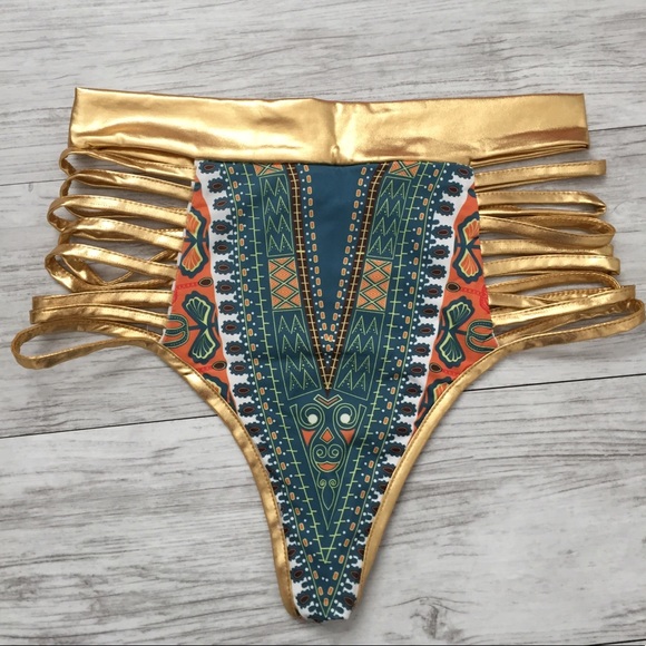 Gold Goddess Geometric Bikini - Picture 4 of 4